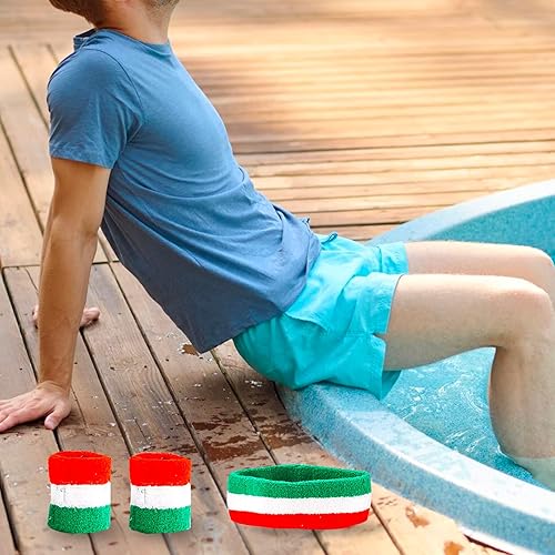 Miniatura 3 de Funny Guy Mugs - Juego de vinchas y muñequera unisex (Paquete de 3 unidades 2 muñequeras con cartera para muñecacierre y 1 vincha)