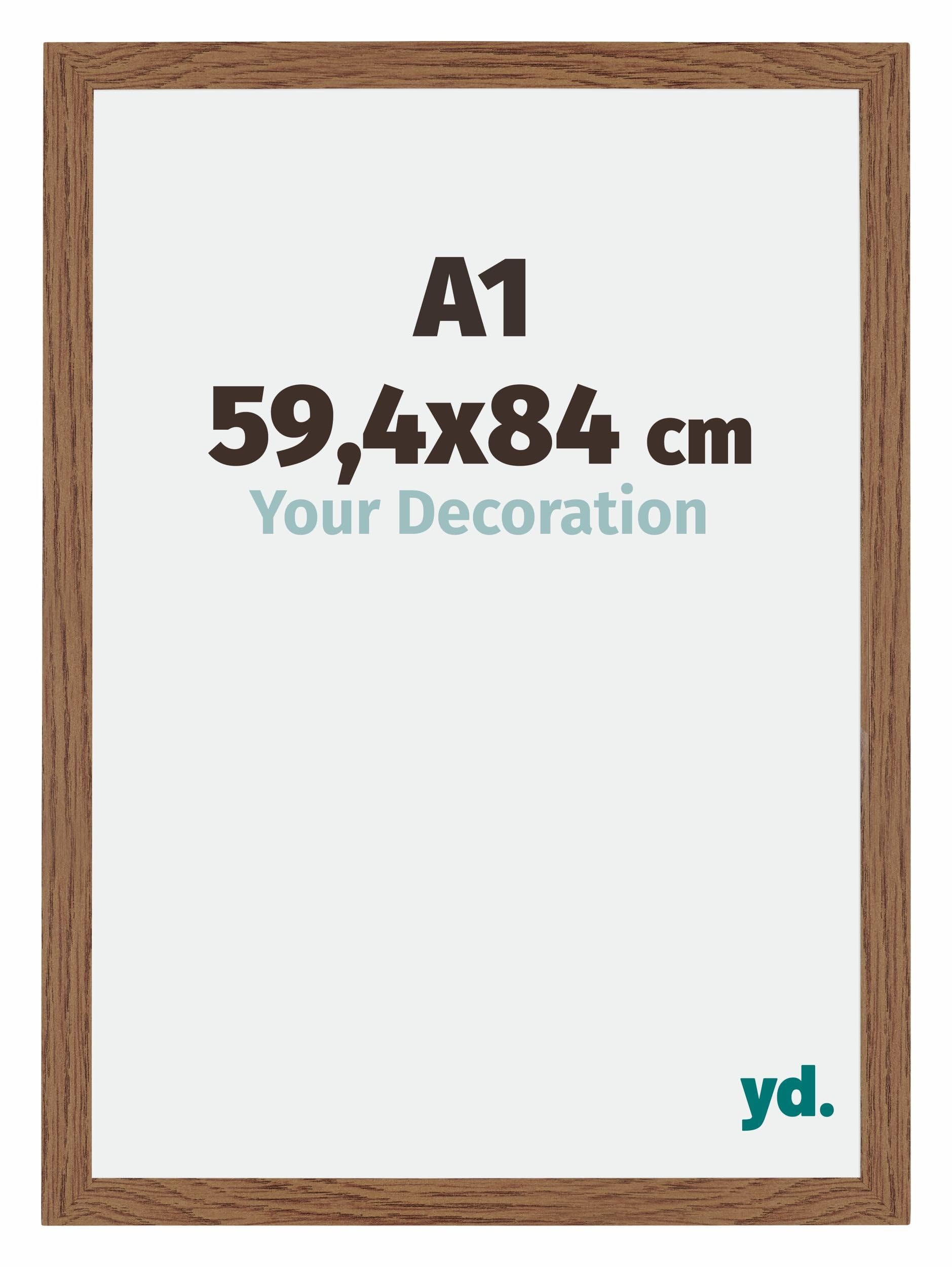 Your Decoration - Picture Frame A1 59,4x84 cm - Oak Rustic - Decorative Wall Frame in MDF with Antireflection - Frame A1 59,4x84 - Mura โ image 1