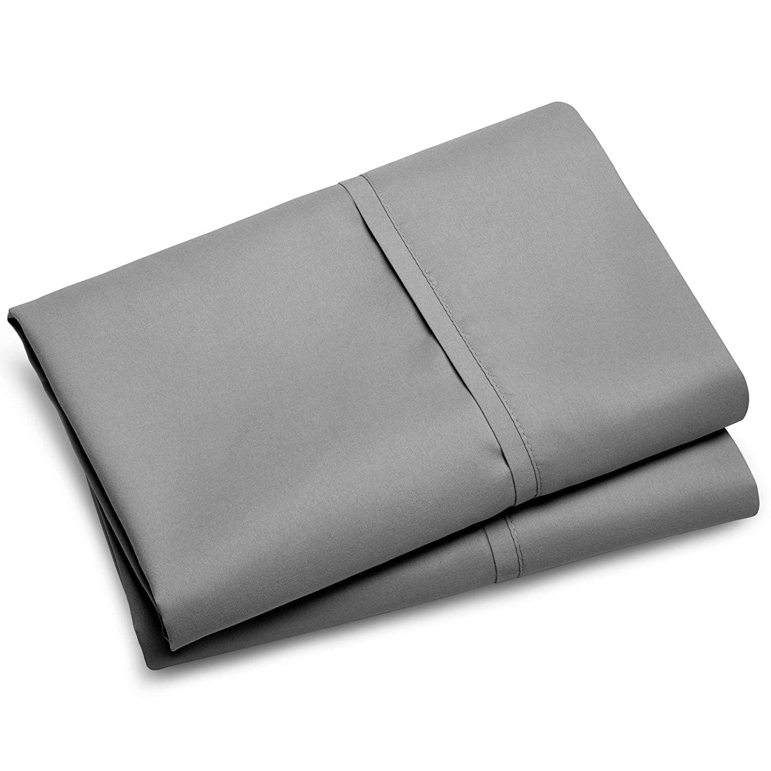 Minor Monkey Egyptian Cotton Pillowcases 600 Thread-Count 2 Standard Pillow Case, Enhance Your Sleeping Experience Now with Cotton Pillow Cases Standard Size - Silver Grey
