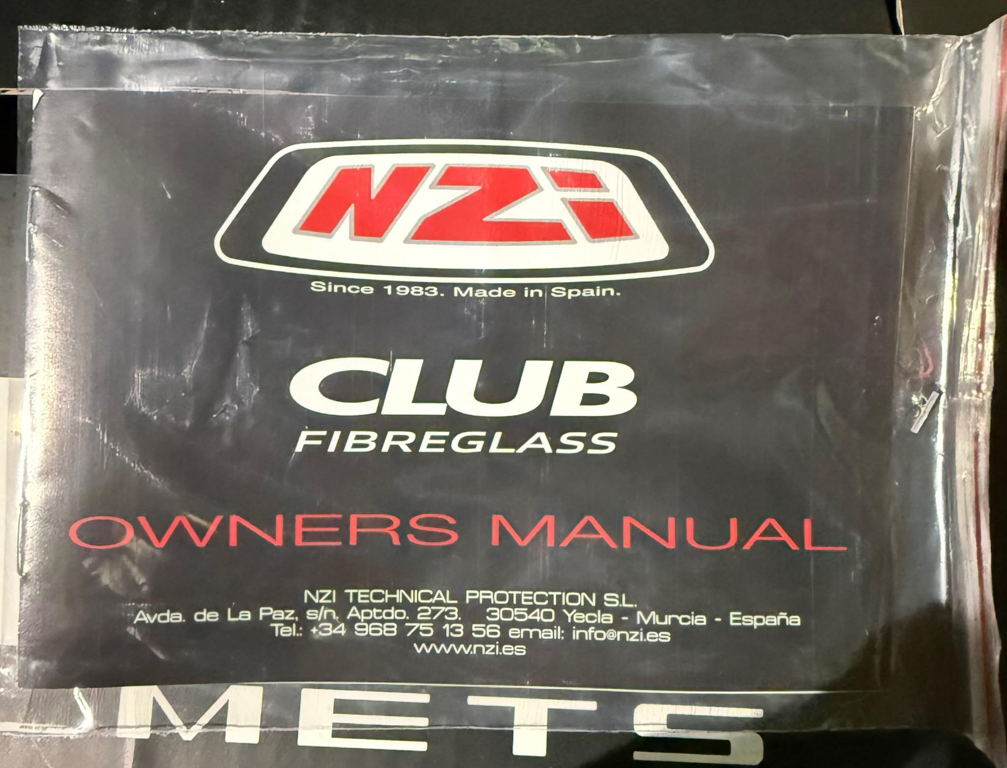 NZI Casco de Moto Integral Club Sv Negro Mate Talla M Fibra de Vidrio