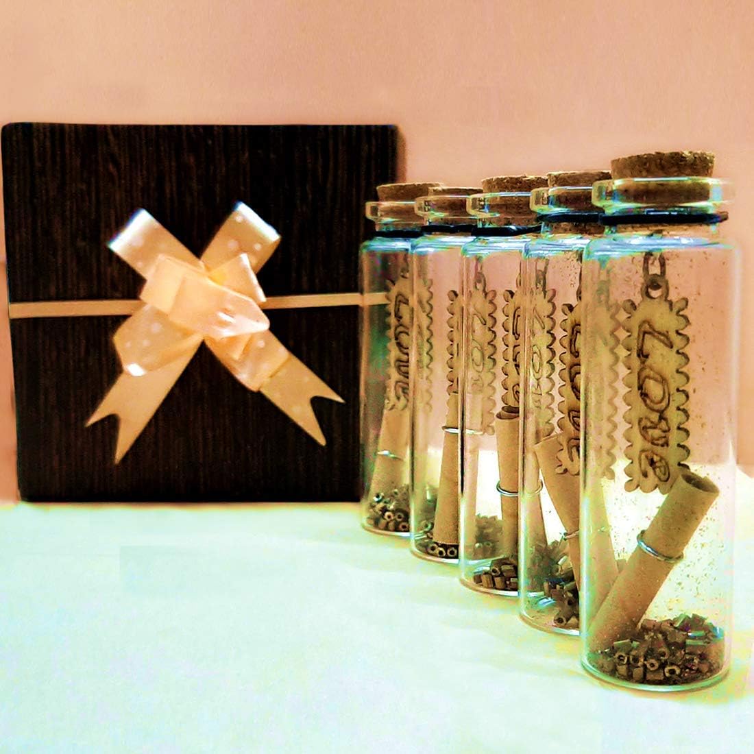 ARVANA Message Bottle Romantic Gift for Boyfriend Husband & Friend on Valentine's Day - Set of 10