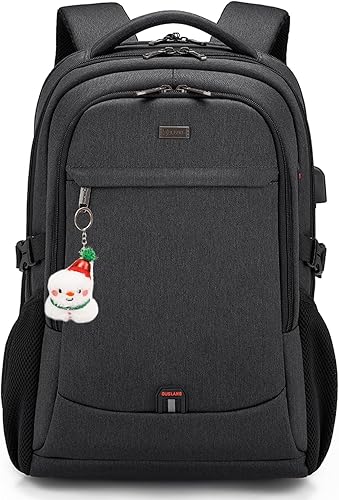 Miniatura 50 de DUSLANG Mochila para portátil de 17 pulgadas para viajes, resistente al agua, mochila universitaria para hombres, bolsa para computadora portátil