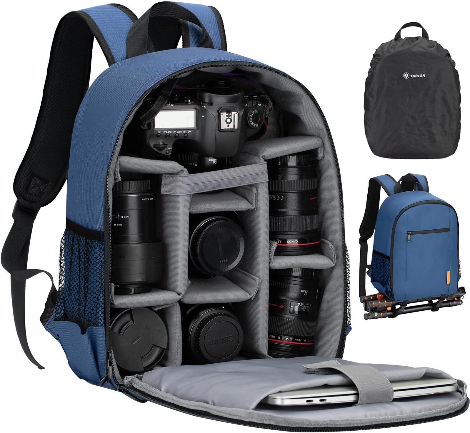 TARION Camera Backpack, Small Reflex Photo Backpack, Waterproof Camera Backpack, Lightweight and Compact Camera Bag with Rain Cover