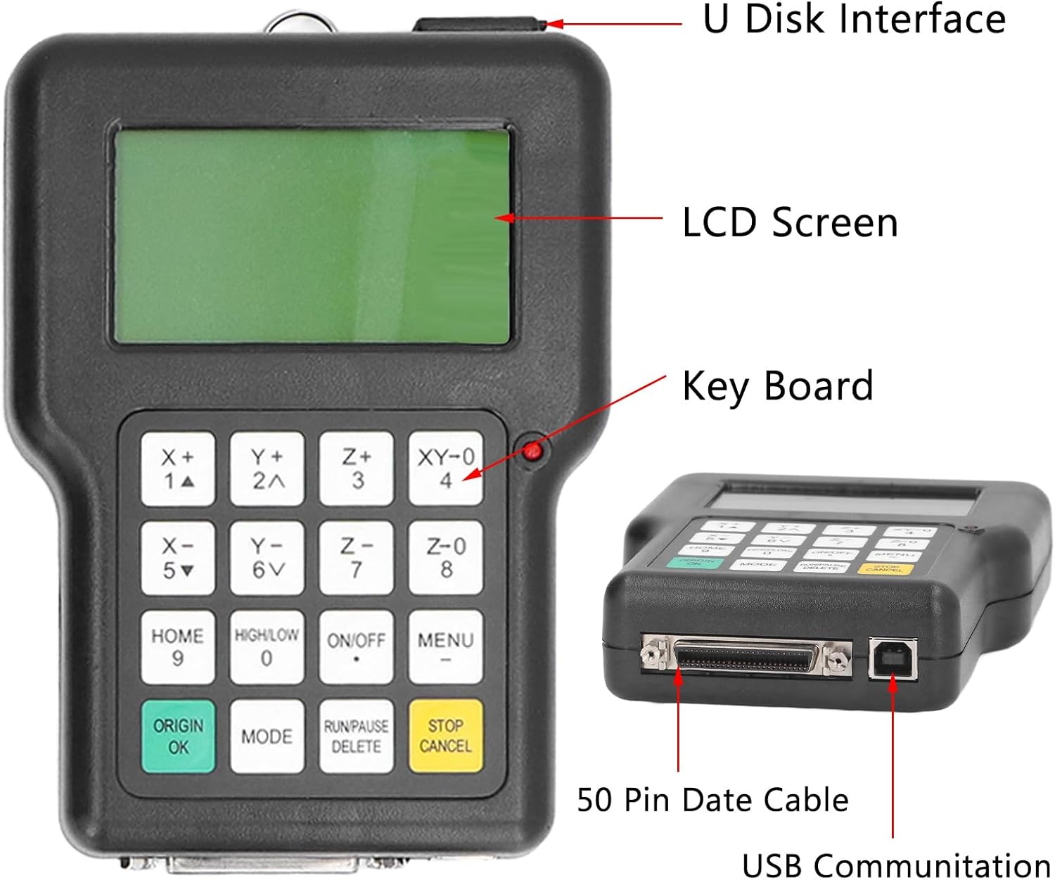 3 Axes CNC Engraving Machine Controller Remote Hand Control Board Kit with High Microstepping for Precision Machining 120V 60Hz