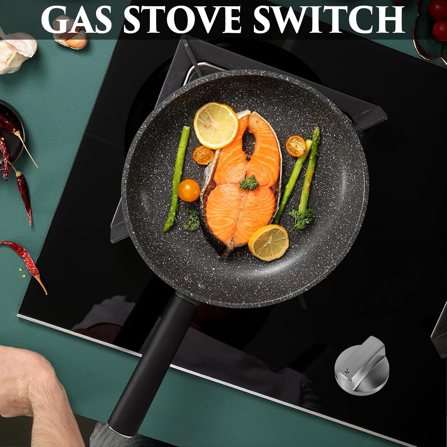 6 Manopole Per Fornelli A Gas - Lega Di Zinco, Antiruggine | Manopole Sostitutive Per Piano Cottura - Foto 5