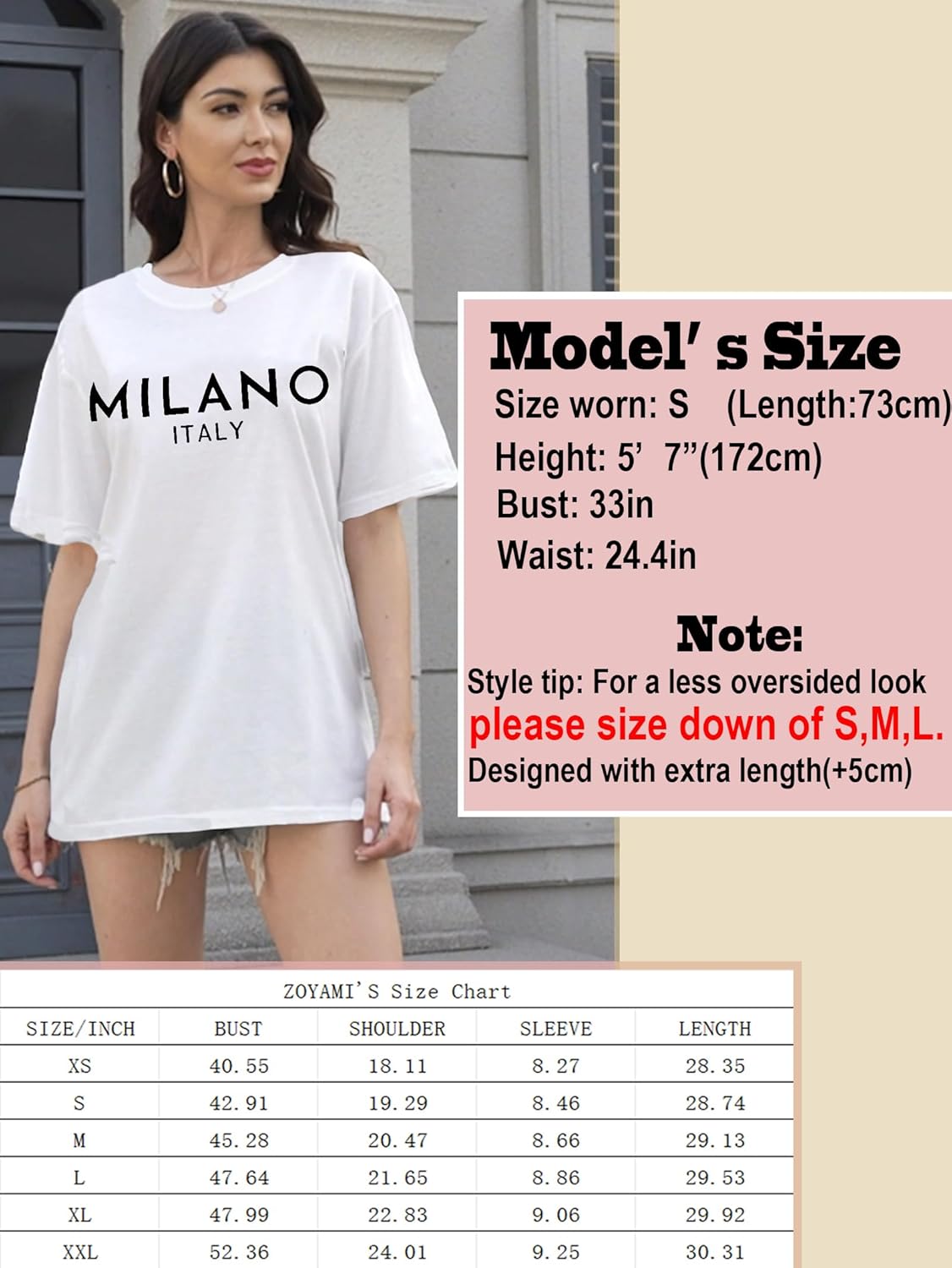 Oversized Tshirts for Women Trendy Graphic Tees Vintage Summer Short-Sleeve Preppy Shirts Casual - Image 3