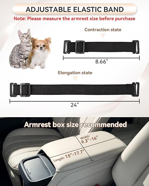 Petsfit Siège Auto pour Chat Chien, Panier Chat Voiture pour Petit Animal de Compagnie avec Crochets de Protection sûrs, Siège Auto de Voyage Amovible et Lavable pour Chien - 5