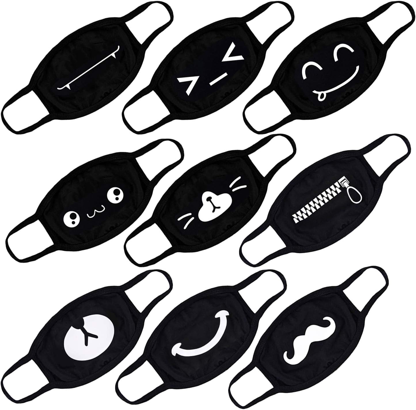 Mouth Mask,Aniwon 9PCS Cute Anti Dust Cotton Face Mask Unisex Kpop Mask for Men Women