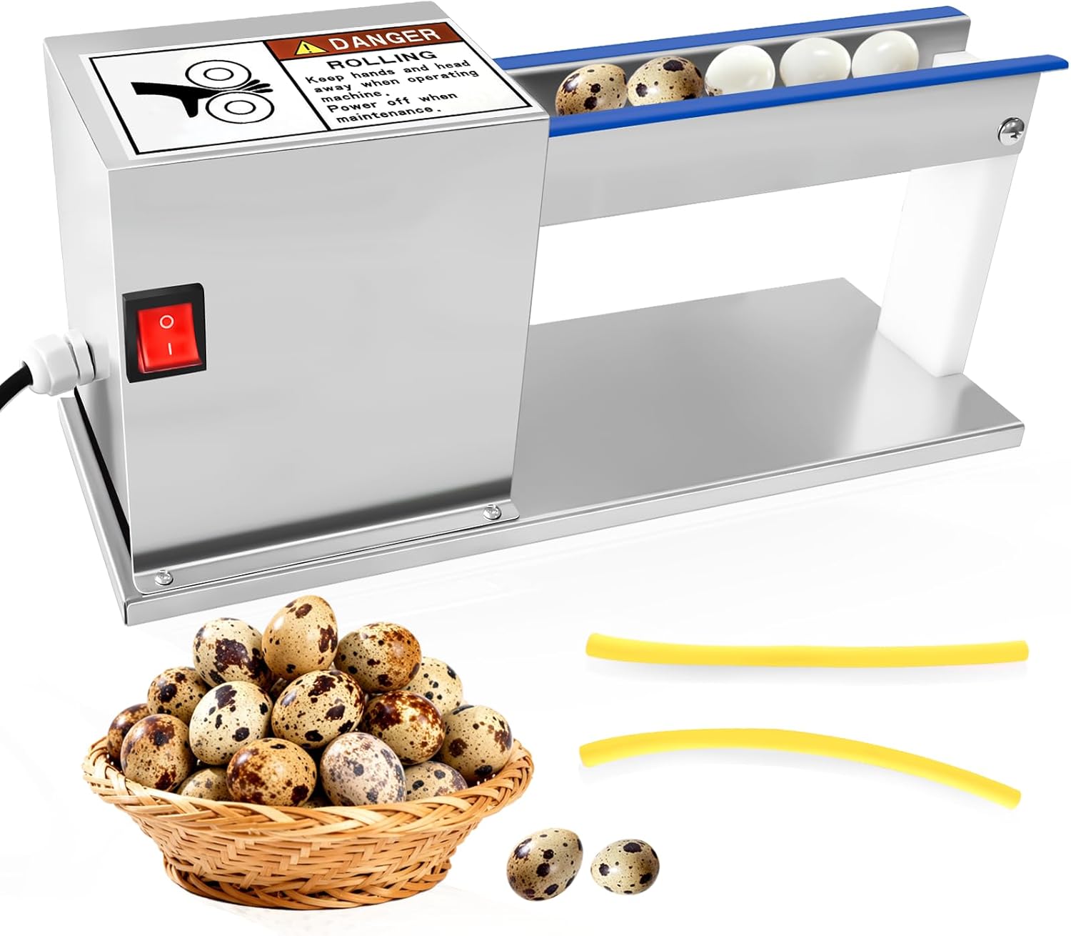 Electric Quail Egg Peeler,28w Quail Egg Peeling Machine,150RPM Boiled Quail Eggs Sheller with Pure Copper Motor,Portable Egg Peeler for Boiled Quail Eggs for Household Commercial Use