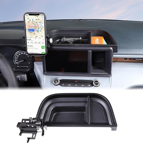 Vista 11 de Aunginsy Bandeja de almacenamiento para consola central compatible con Ford Maverick 2022, 2023, 2024, soporte multifuncional para teléfono, caja