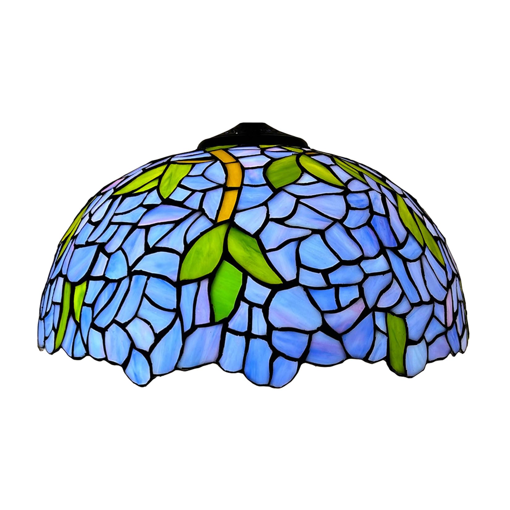 SaryEdge Wisteria Tiffany Lamp Shade Replacement, Only 16X9 Inch Stained Glass Lampshades, Suitable for Table Lamp Floor Lamp Hanging Pendant lamp Ceiling Light，，