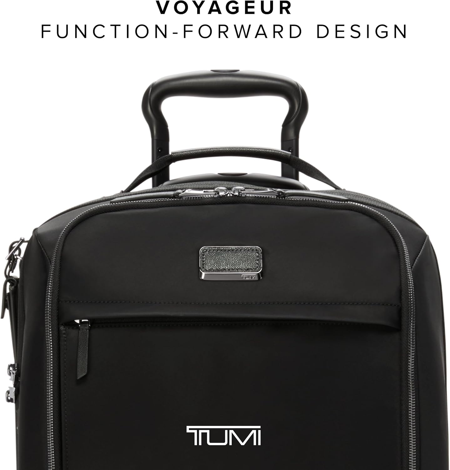 TUMI - Voyageur Leger 4 Wheeled Luggage - Women's Lightweight and Spacious, Sleek Silhouette, Durable Premium Suitcase - 16" Compact Carry-On, Black with Gunmetal Hardware