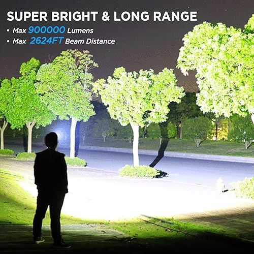 Miniatura 2 de Linterna frontal LED recargable, 900000 lúmenes, lámpara de cabeza súper brillante con 5 modos, ajustable a 90, recargable por USB, faros LED