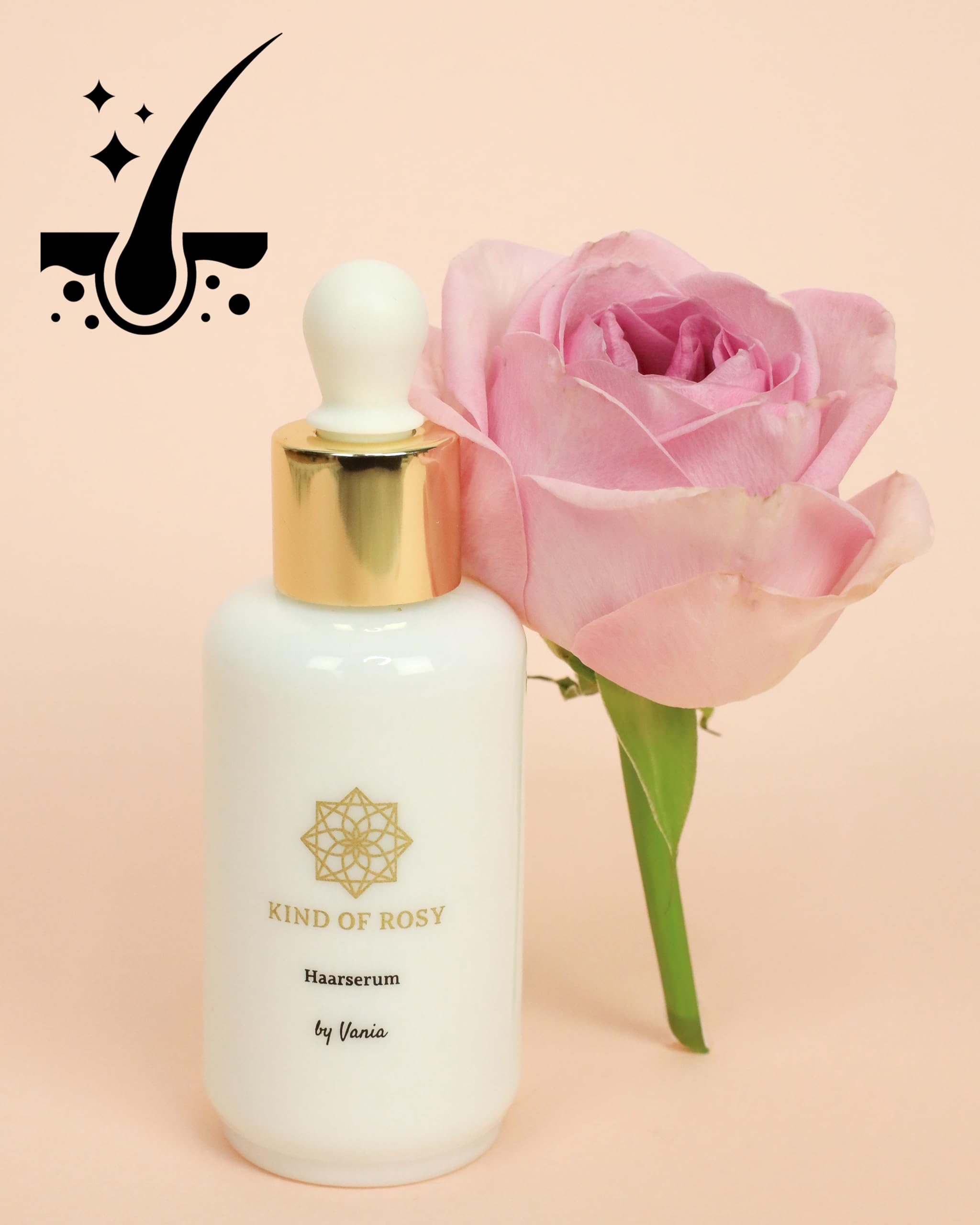 Haarserum für Fülle & Wachstum - Vegan & 100% natürlich, Klinisch Erprobter Wirkstoff mit Koffein, 50 ml - Stimuliert Haarwachstum, Reduziert Haarausfall, Dermatologisch Getestet