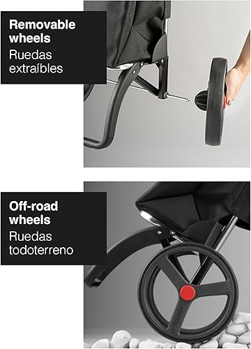 Miniatura 6 de ROLSER Carrito de compras plegable con ruedas  Carro plegable personal plegable para comestibles  Duradero y portátil  Lima