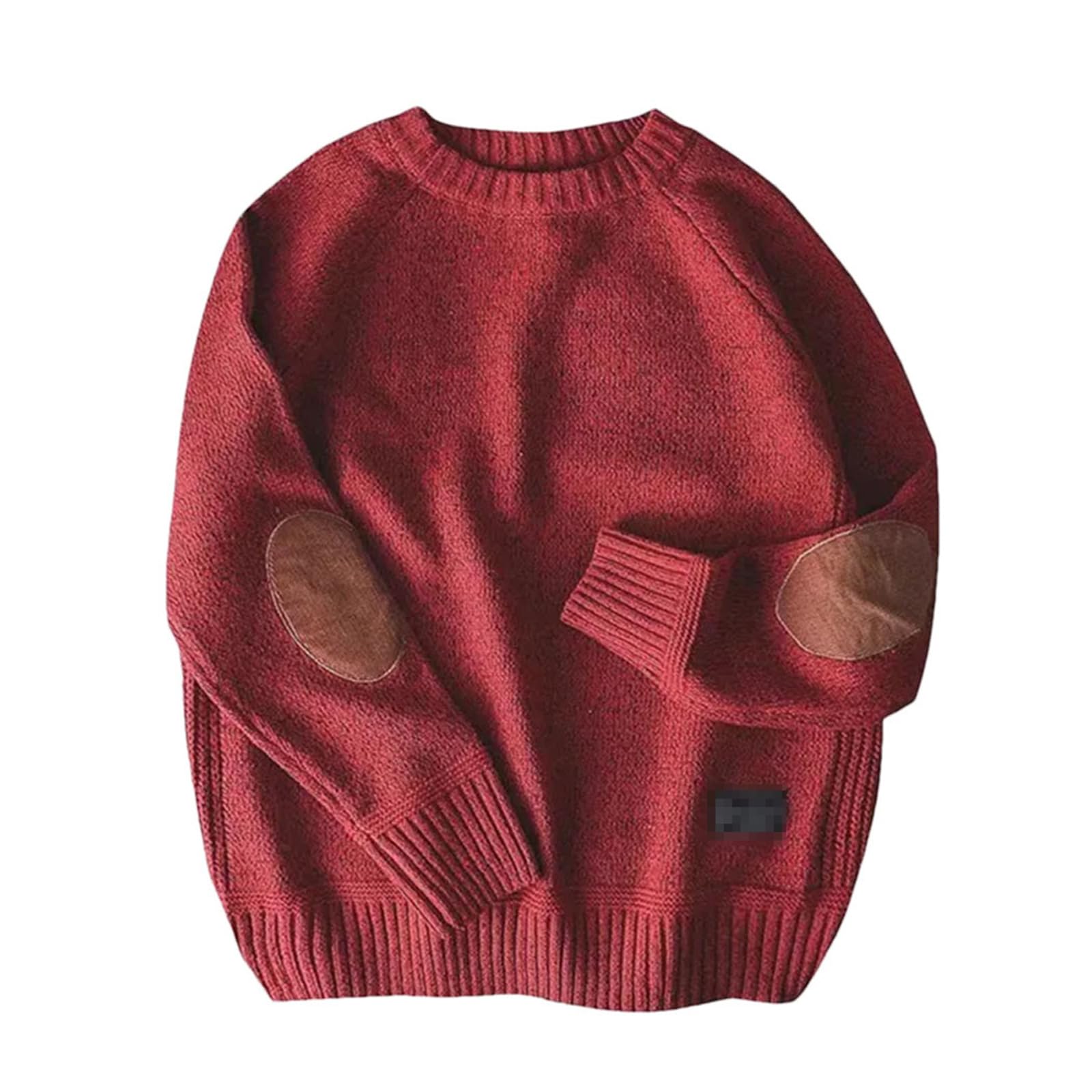 Pull tricoté graphique avec patch designs coupe O neck style Harajuku - 5