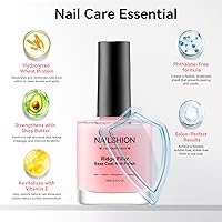 Vista 5 de Nail Ridge Filler - Capa base para fortalecer las uñas, relleno de cresta para uñas irregulares dañadas, fórmula de proteína VE, base lisa