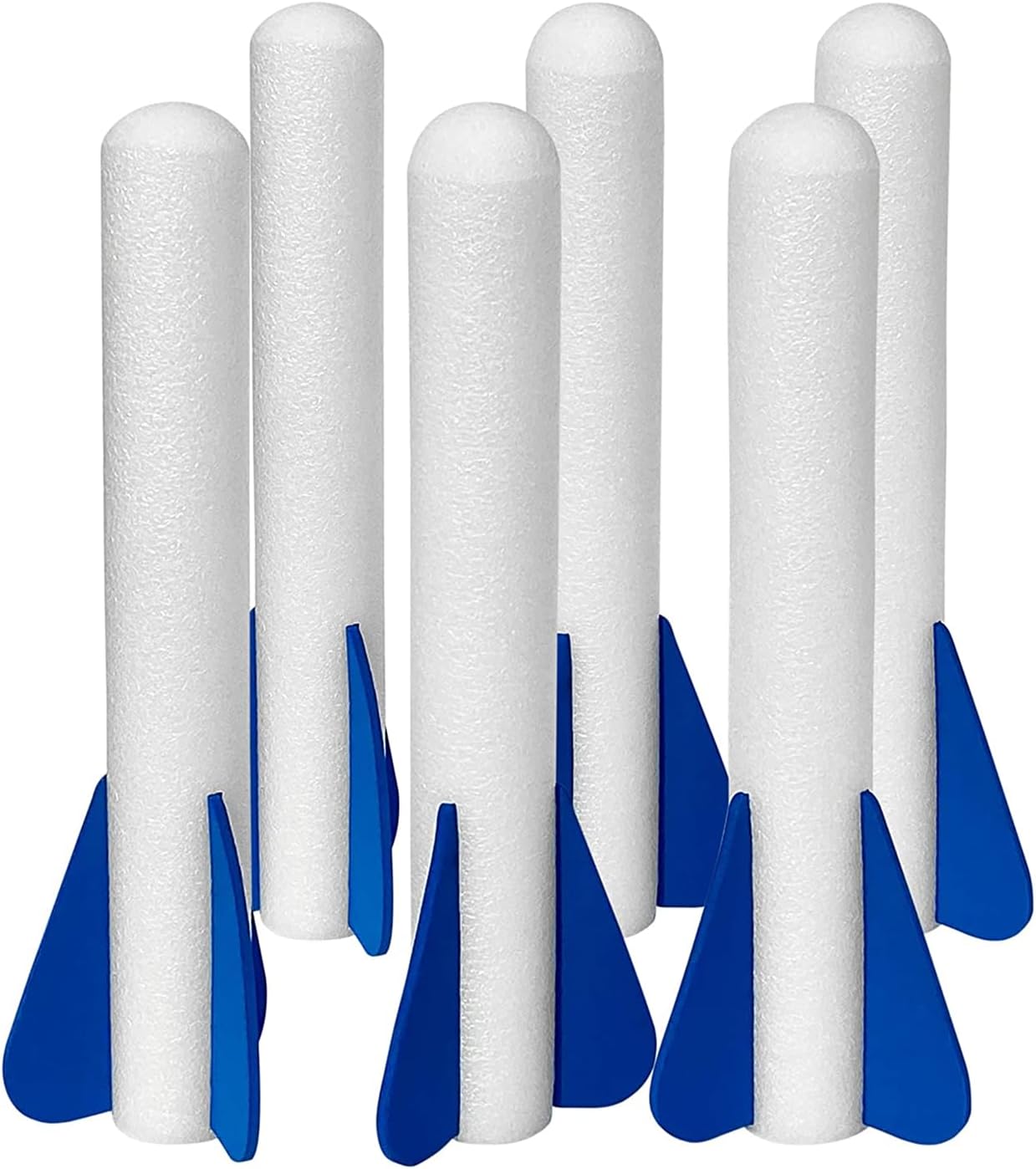 6 Pack Glow-in-The-Dark Foam Rockets - Botabee Stomp Rocket Refills - Outdoor Toy Set - 6.5 Inch Length - Exciting Universal-Fit Replacement for Rocket Launcher for Kids - Safe Foam Design
