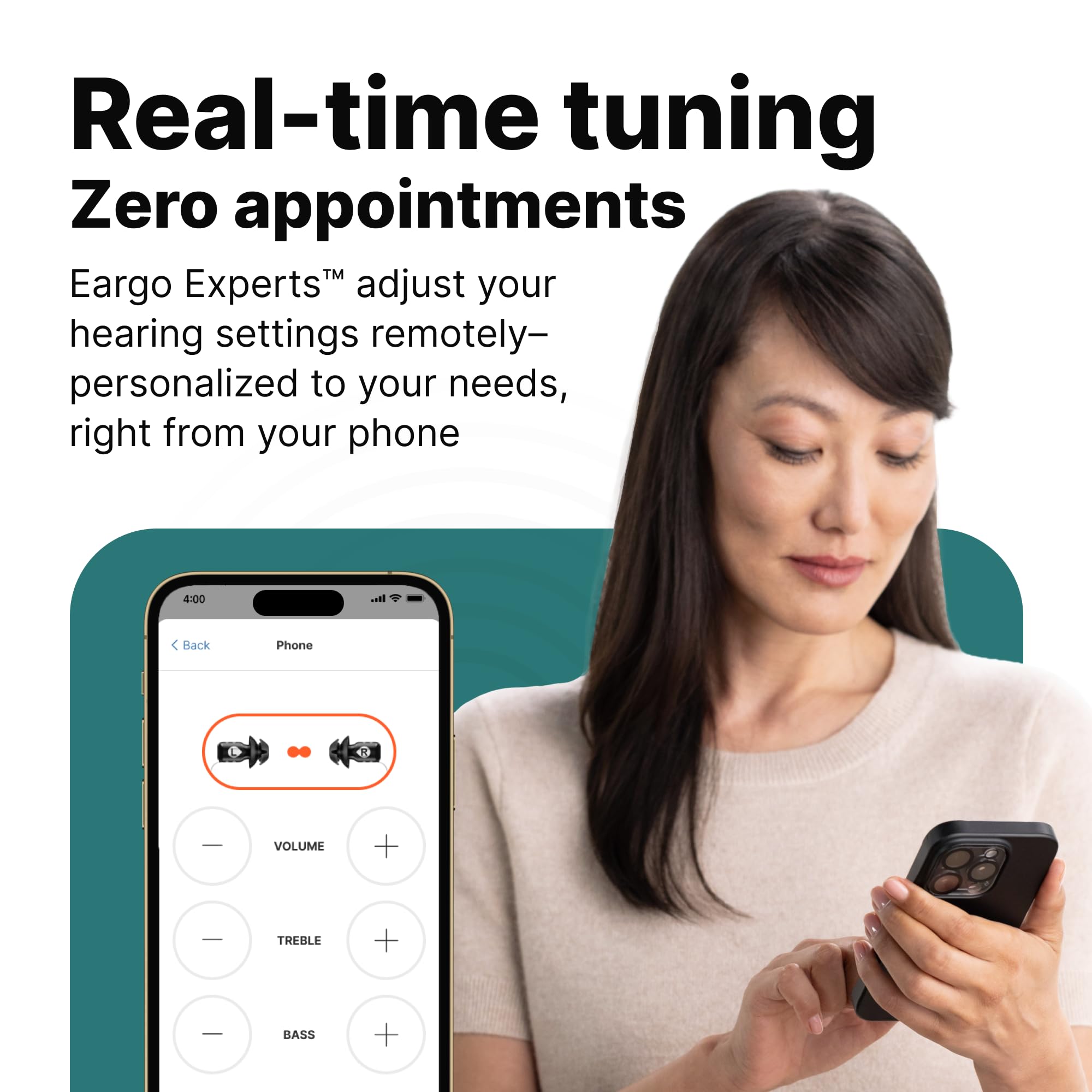 Eargo 8 Virtually Invisible Self-Fitting FDA-Cleared OTC CIC Hearing Aids - Most Advanced Model with Smart Sound Adjust and Sound Match Technology, Rechargeable, Lifetime Customer Support