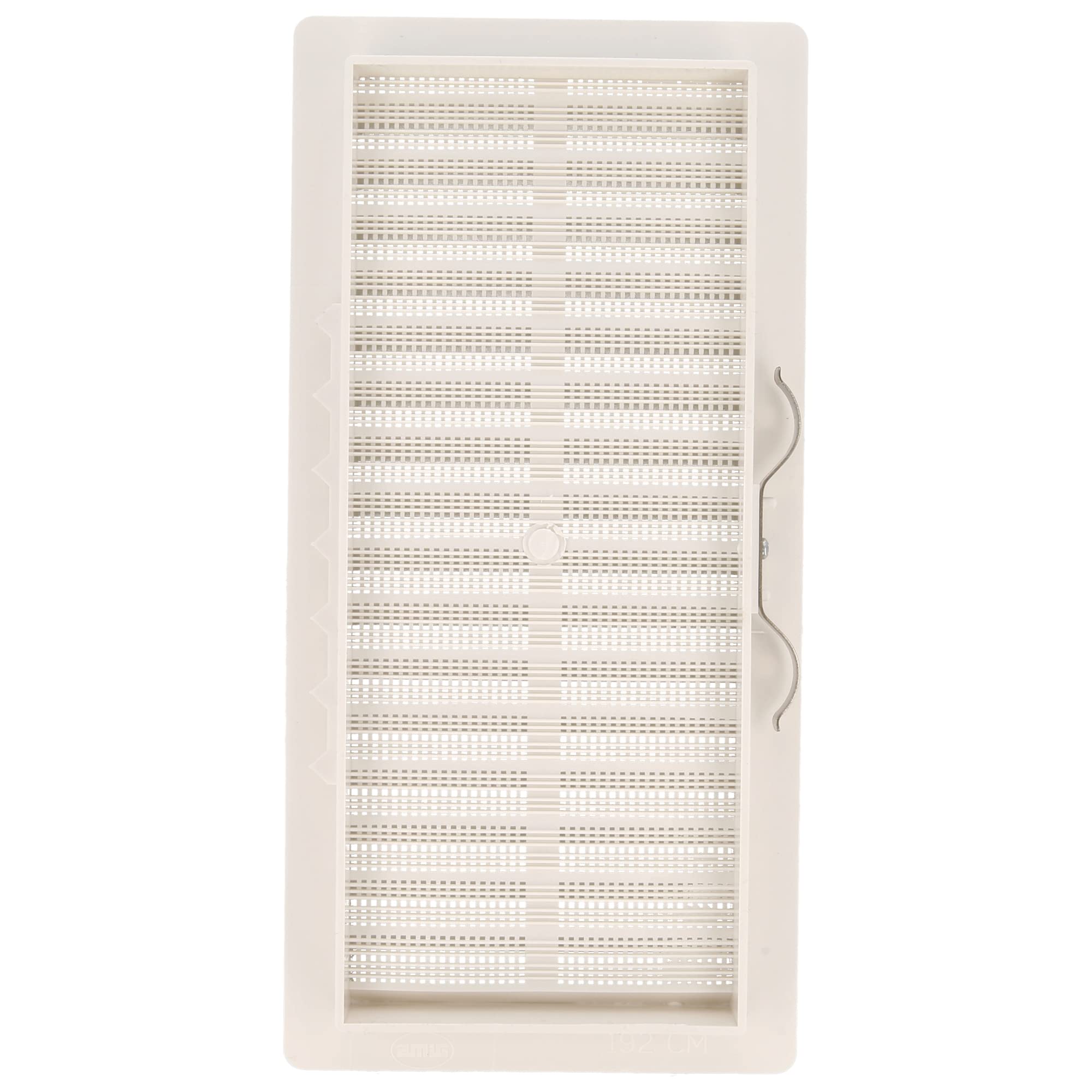 Amig - Rectangular Plastic Grille with Mosquito Net, White, 250 x 120 mm - Image 2