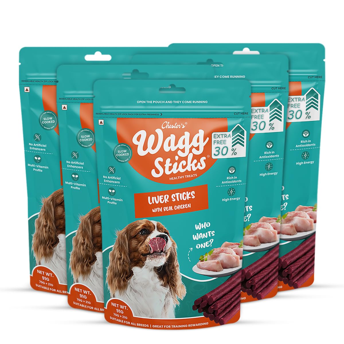 Wagg Sticks Liver Sticks with Real Chicken Dog Treats for Training - Healthy Treat with High in Protien - 70 Grm - (Pack of 5) (B0D49PGBCP) Amazon Price History, Amazon Price Tracker