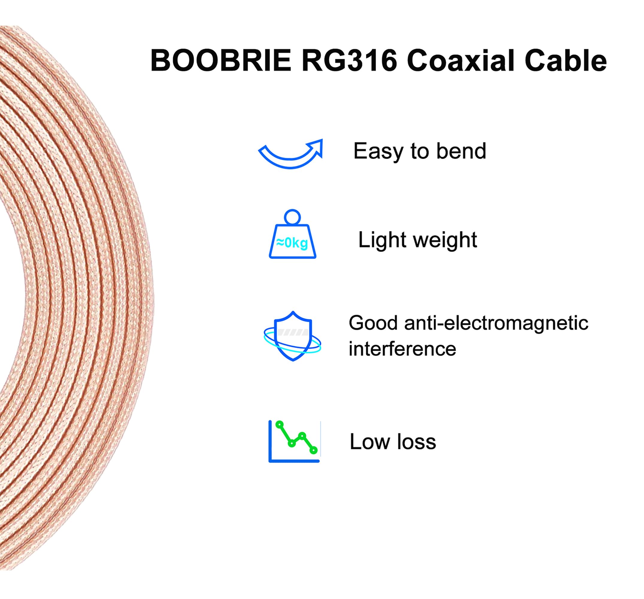 Cavo SMA 3M WIFI Antenna Estensione SMA maschio a femmina a bassa perdita RG316 cavo coassiale 50ohm per 4G LTE 5G Modem Router WIFI Wlan Antenna GPS WiFi SDR Apparecchiature Confezione da 2