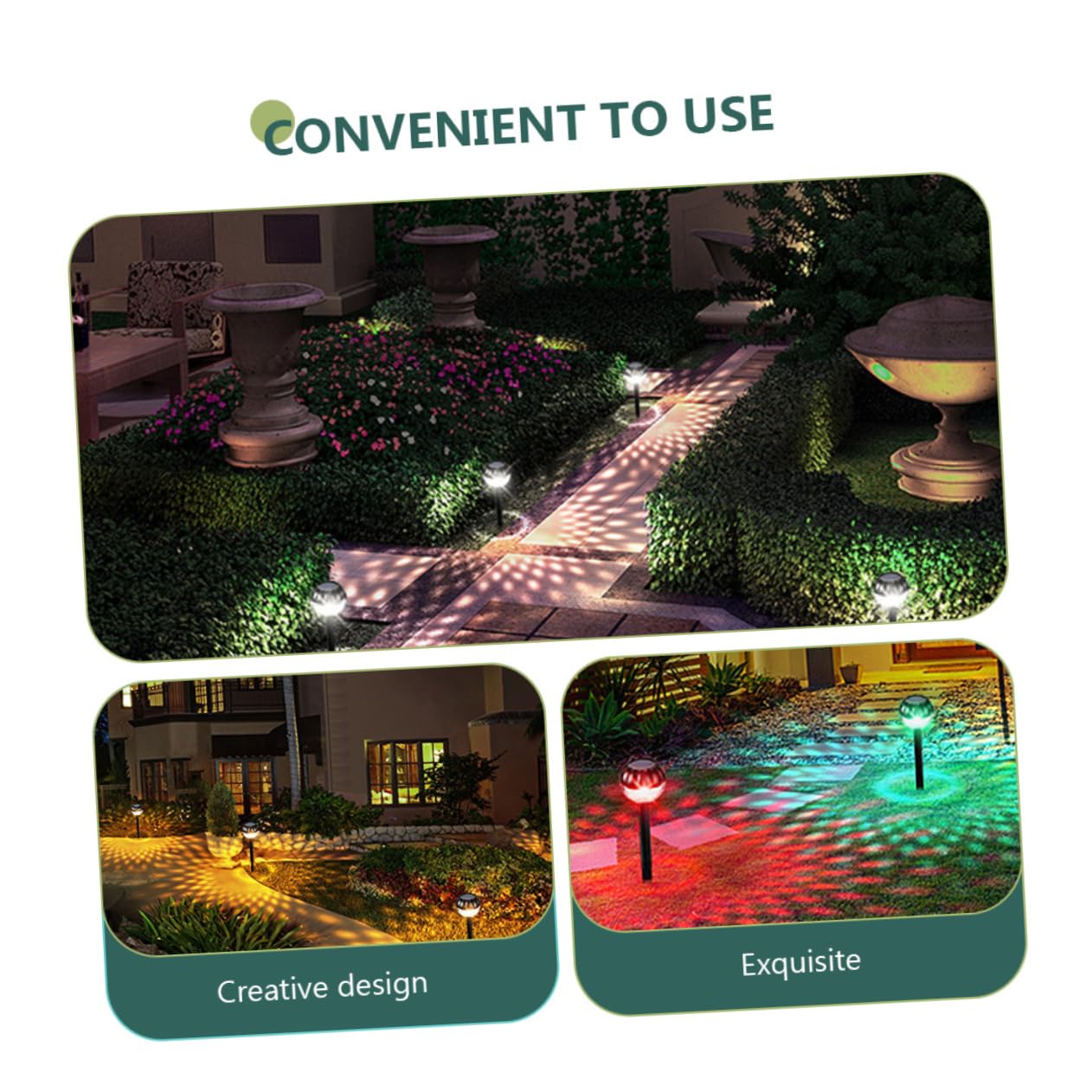 NULYLU Solar Lawn Light Creative Garden Light Solar-Powered Led Waterproof for Outdoor Décorative Lighting