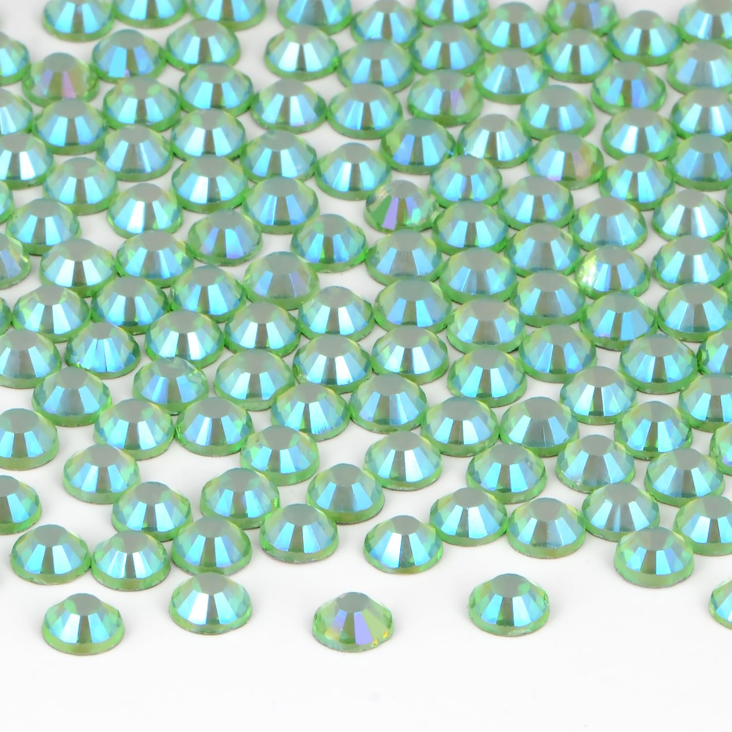 1440 Pieces SS20 Peridot AB Hotfix Rhinestones Flatback Round Crystal Glass Rhinestones Gems for Crafts Nail Face Art Clothes Shoes Bags DIY