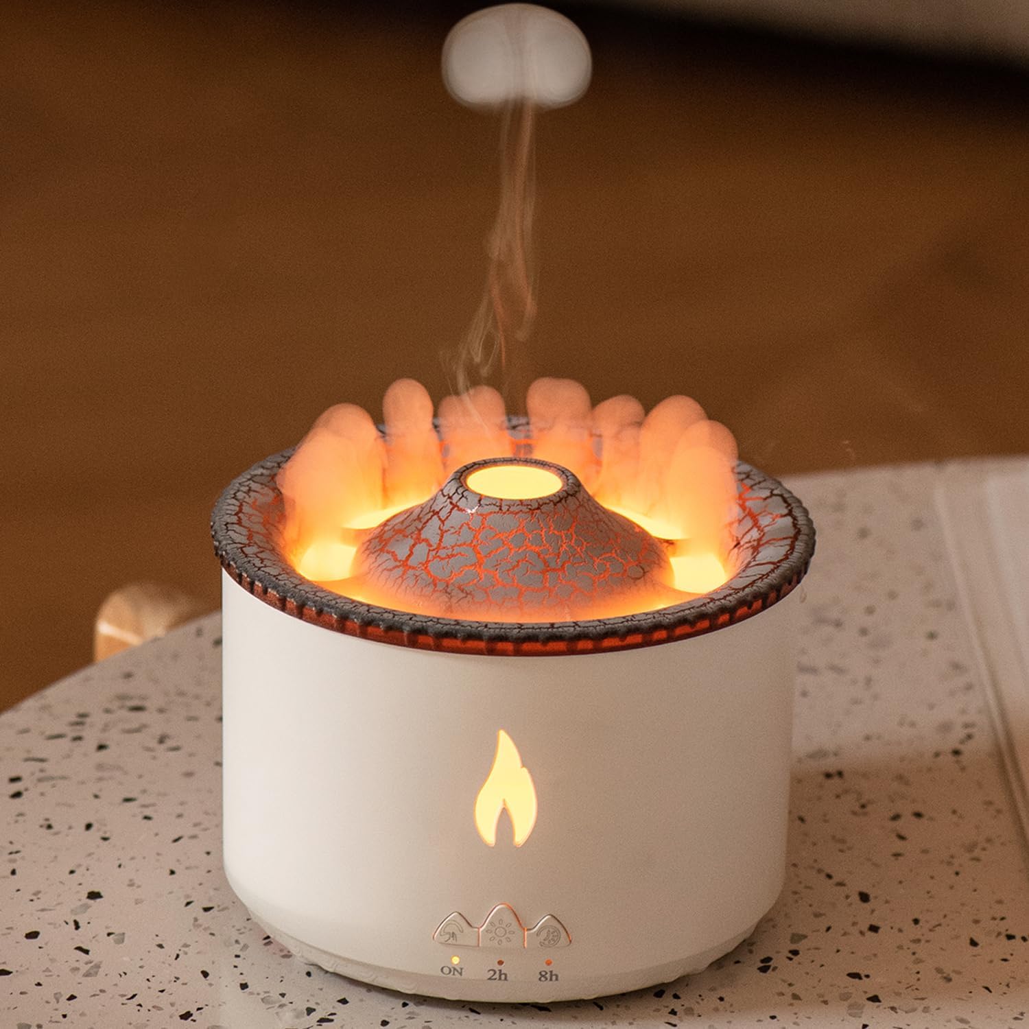 火山 加湿器 炎 アロマ 加湿器 超音波式