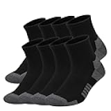 Mens Ankle Athletic Socks Quarter Cushion Moisture Wicking Running Sports Work Socks 7 Pairs