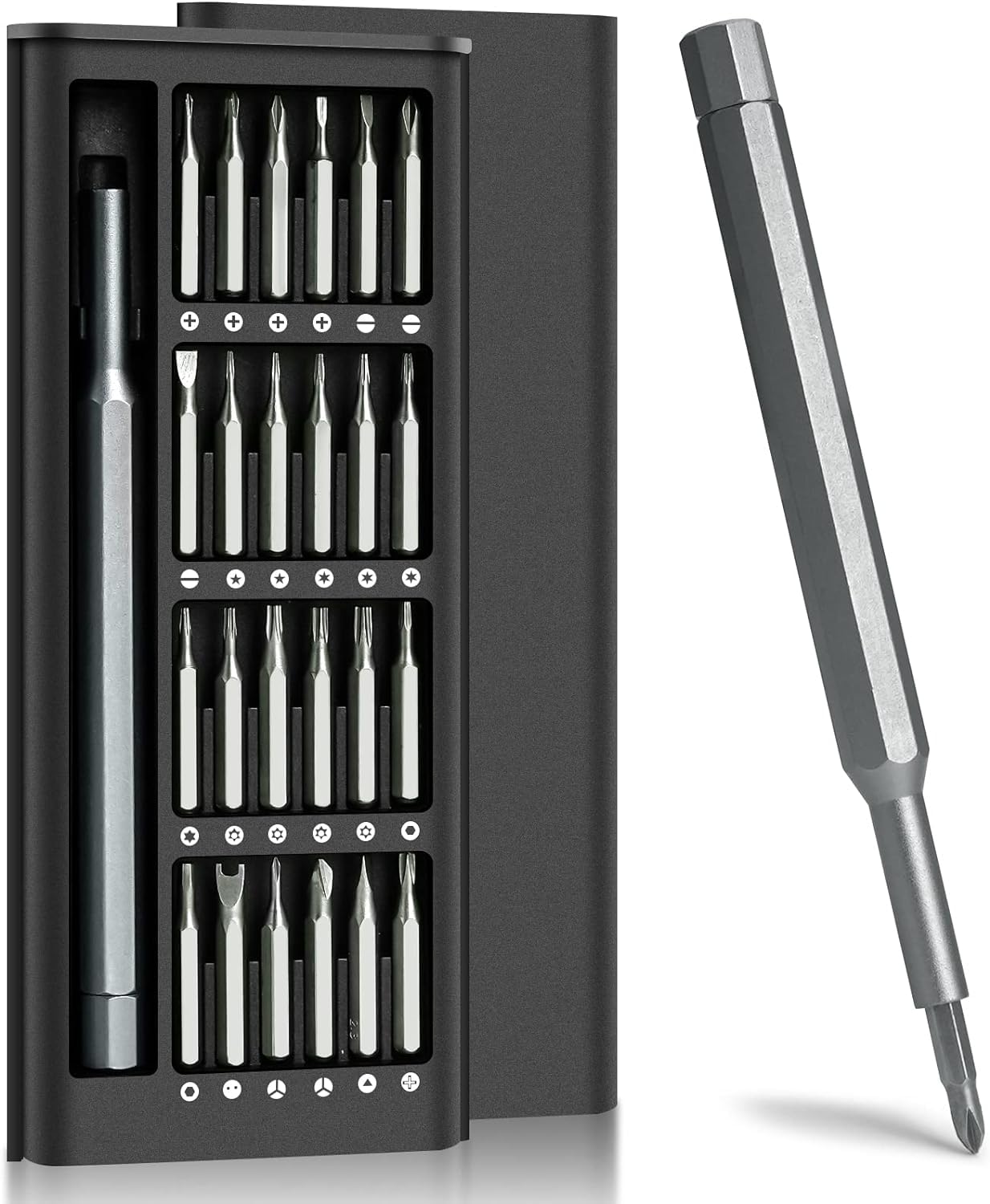 Precision Screwdriver Set 24-in-1 Professional Mini Magnetic Screwdriver Set for Fixing Electronics Kits for Computer Repair, Phone, Watch, Laptop, Eyeglass- Alloy Tool Steel (Screwdriver Set 1) (B0D6LRV9C6) Amazon Price History, Amazon Price Tracker