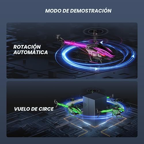 Miniatura 5 de Helicóptero RC, helicóptero de control remoto para niños con 30 minutos de vuelo (2 baterías), modos de luz LED 7+1, sujeción de altitud, juguetes