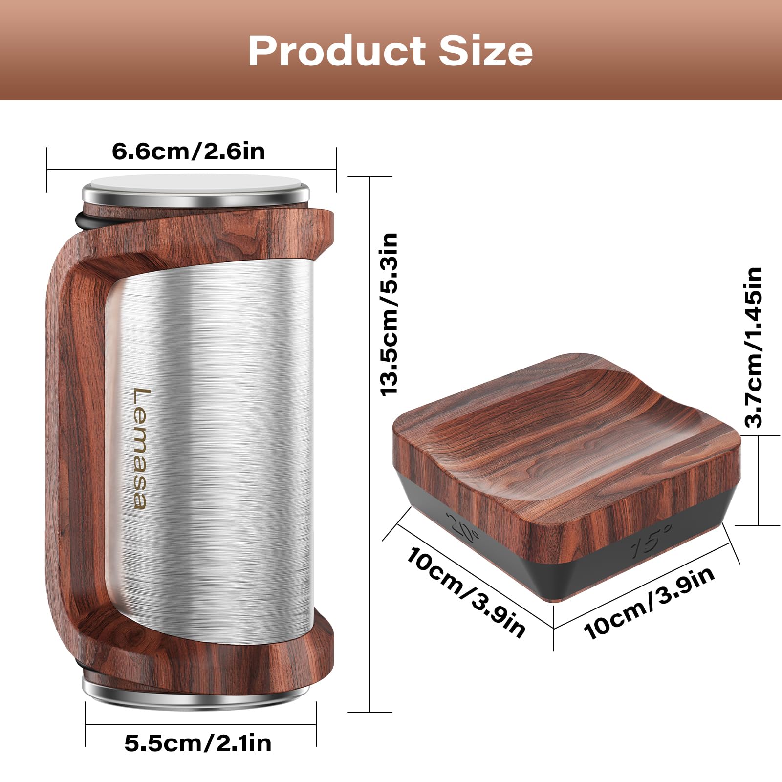 Lemasa Wheel Sharpener Diamond&Ceramic Grinding Disc 4-Angle Fine Grinding Blade Grinding Repair Various Straight Blade Kitchen Helper (Wood grain)