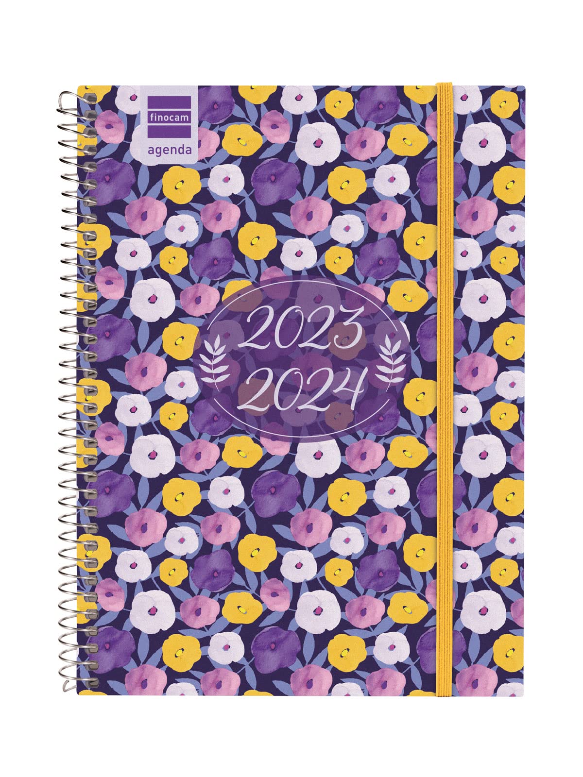Finocam - Secondary diary 2023 2024 week horizontal view September 2023 - June 2024 (lesson year) + July and August summarized Lilac Español