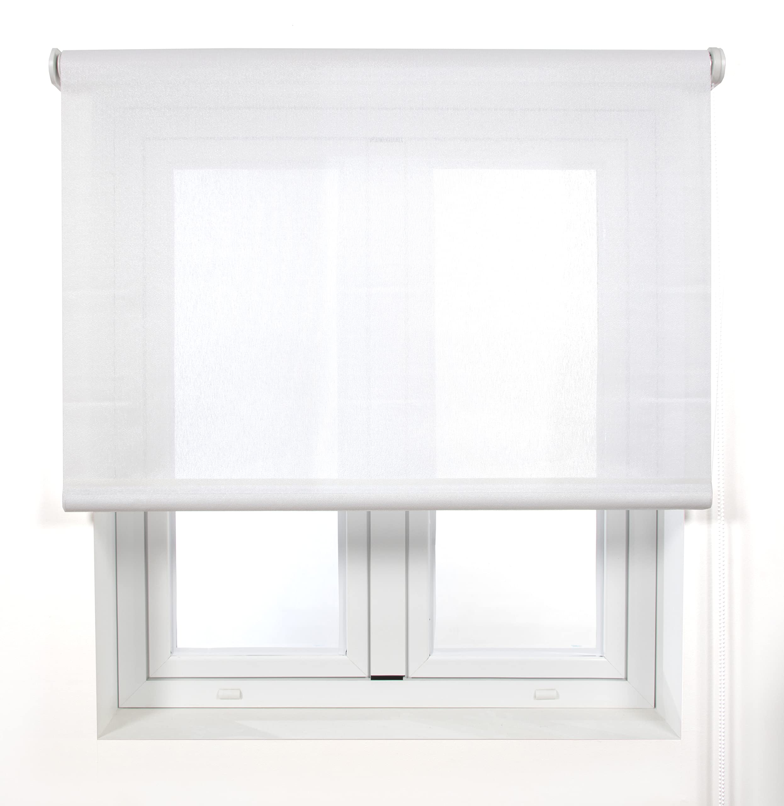 Blindecor Belmont - Tenda avvolgibile in tessuto traslucido lucido, 120 x 270 cm (larghezza per altezza). Dimensioni del tessuto: 117 x 265 cm. Tende per finestre