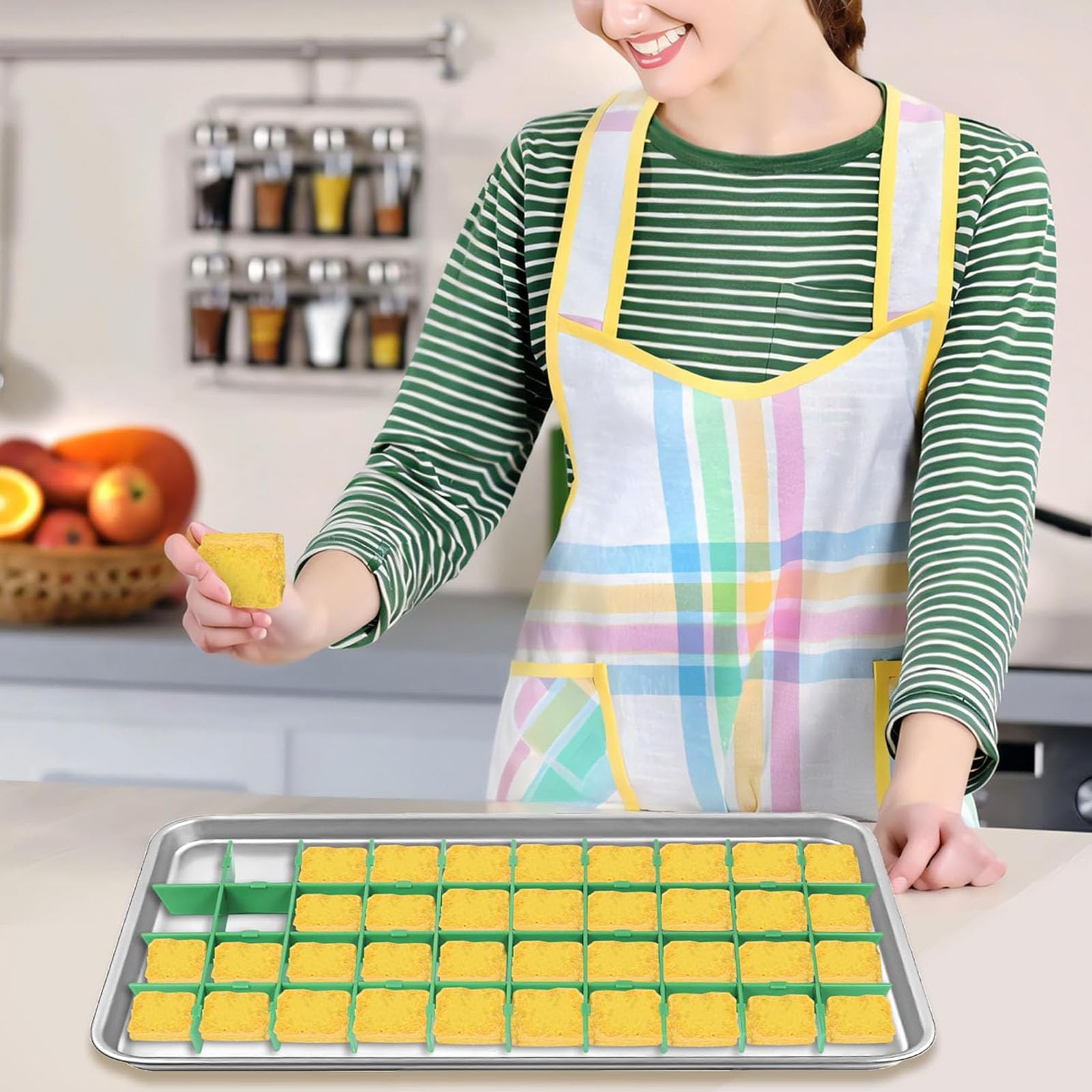 5 vassoi per liofilizzatore, inserti divisori in silicone per caramelle, frutta, verdura, cibo, cucina, freezer, divisori