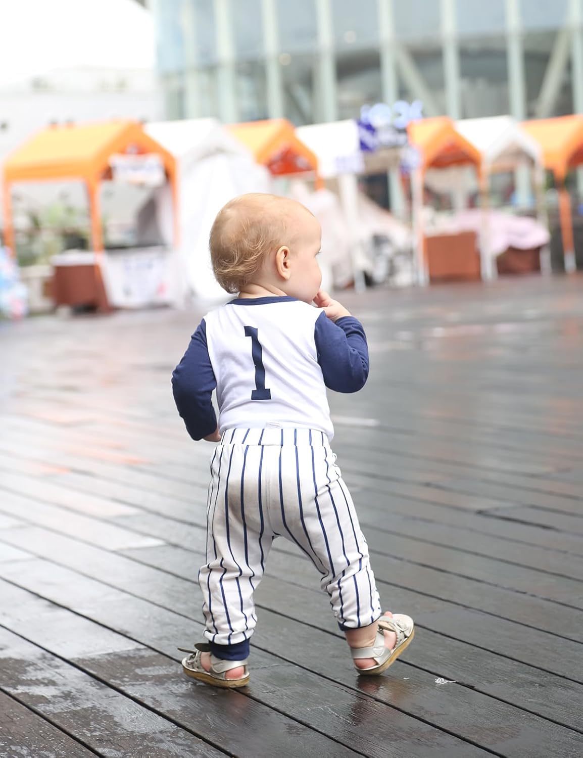 Baby Boy 1st Birthday Outfit - One Year Old Sports Baseball Bodysuit - Image 3