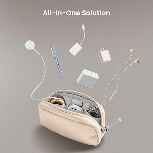 Miniatura 8 de tomtoc Organizador de Electrónicos Estuche de Viaje, Bolsa de Viaje Resistente al Agua Organizador de Cables para Artículos Esenciales, Bolsa