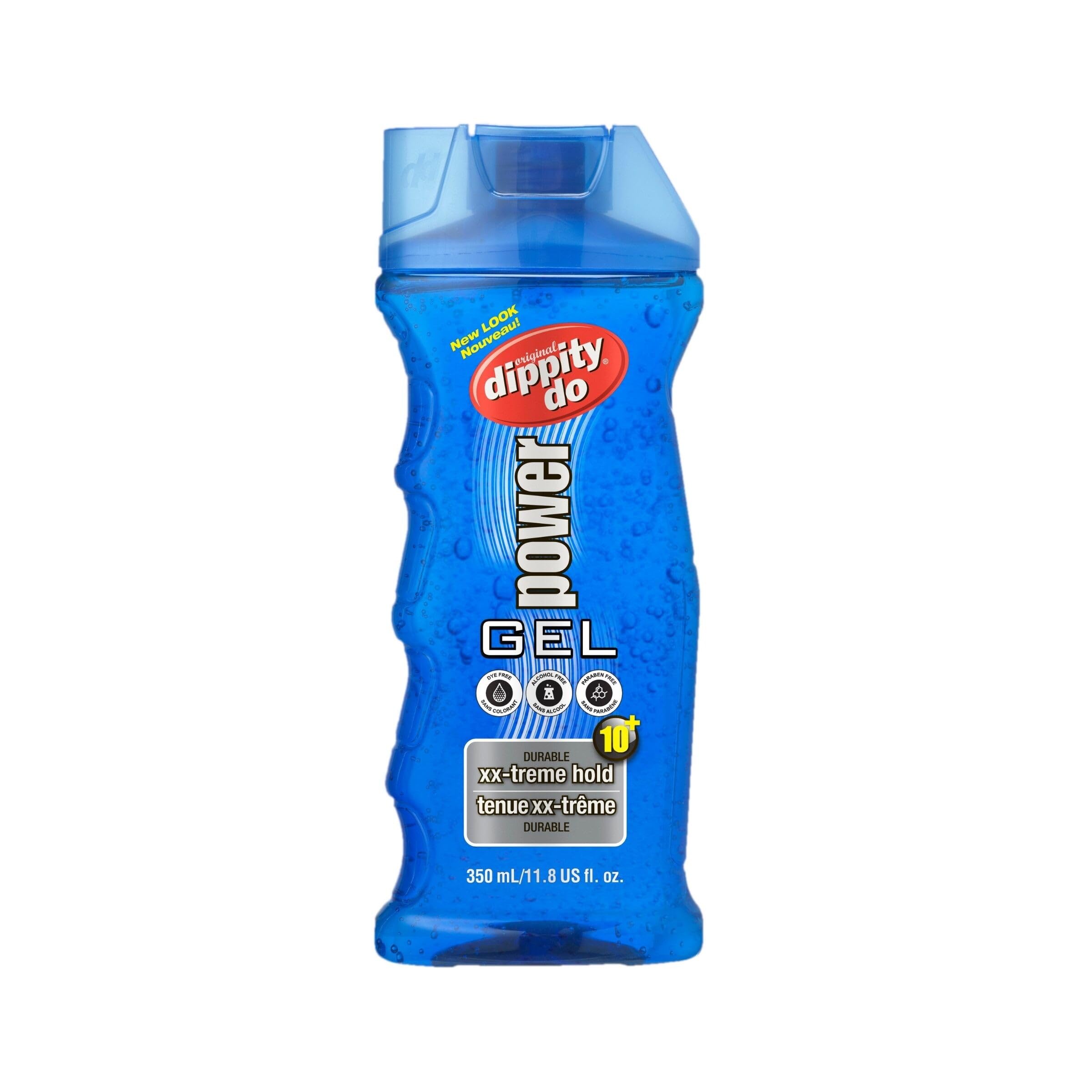 Dippity Do Power XX-treme Hold Durable Hair Gel, Durability, High Shine, All Day Hold, Non Greasy, Natural Feel, Non Flaking, Level 10 Strength, Clear, For Men & Teens, 11.8 Fl Oz