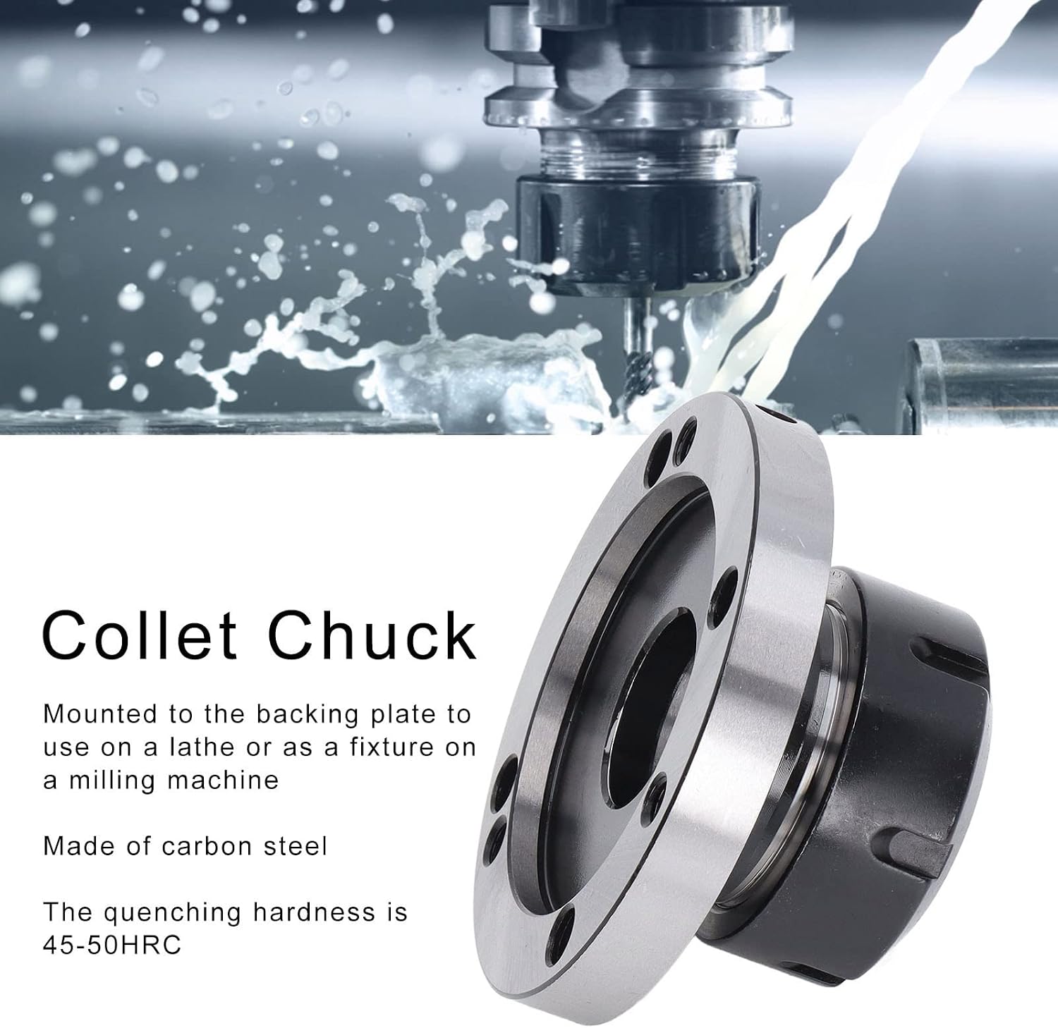 ER40 Chuck 100mm Diameter 43mm Height Carbon Steel High Hardness Tool Holder - High Precision 0.005 Accuracy for CNC Milling Machine & Turning Tool