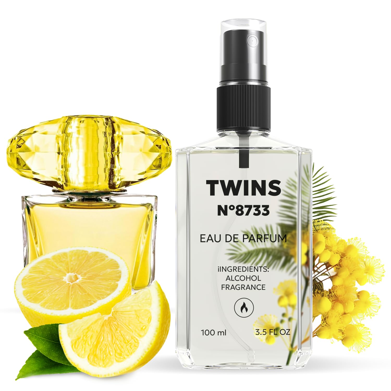 TWINS Impression of Yellow Diamond | Perfume for Women Eau de Parfum | No.8733 | 3.4 Fl Oz / 100 ml