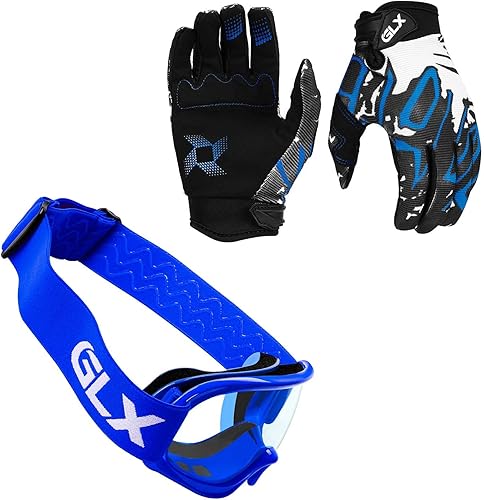 Miniatura 7 de GLX - Casco de cara completa GX623 DOT para motocrós, motocicleta y cuatrimoto todoterreno para niños y jóvenes conjunto de casco de cara completa,