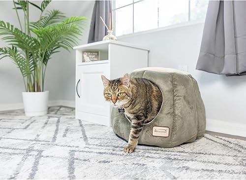 Miniatura 3 de Armarkat Cama para gatos, verde laurel y beige