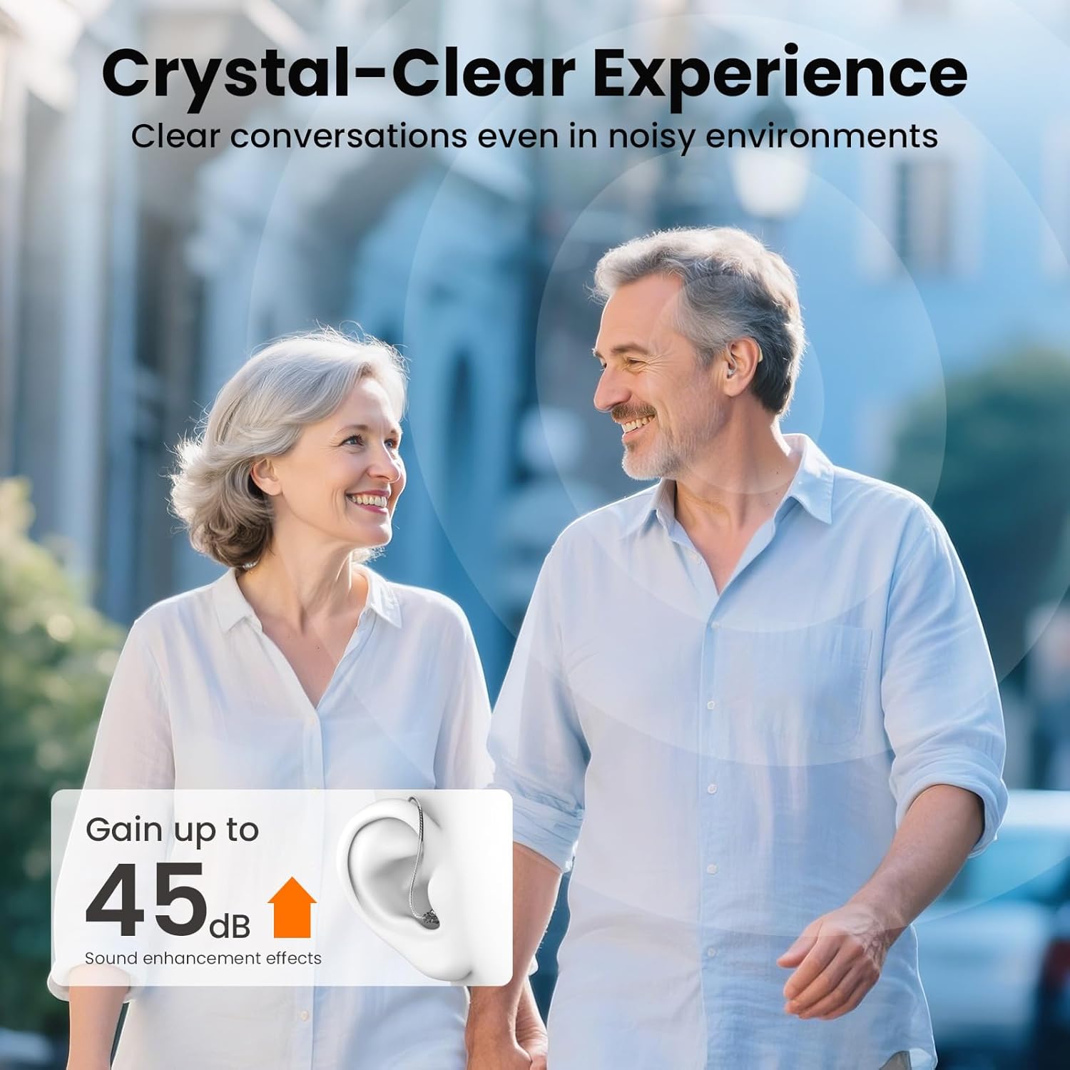 SABAN 2PCS 32 Channel DSP Rechargeable Hearing Aids for Seniors：5 Modes Volume Control, with Noise Cancelling & 180H Playtime, Comfortable RIC Design, Easy Setup (Beige)
