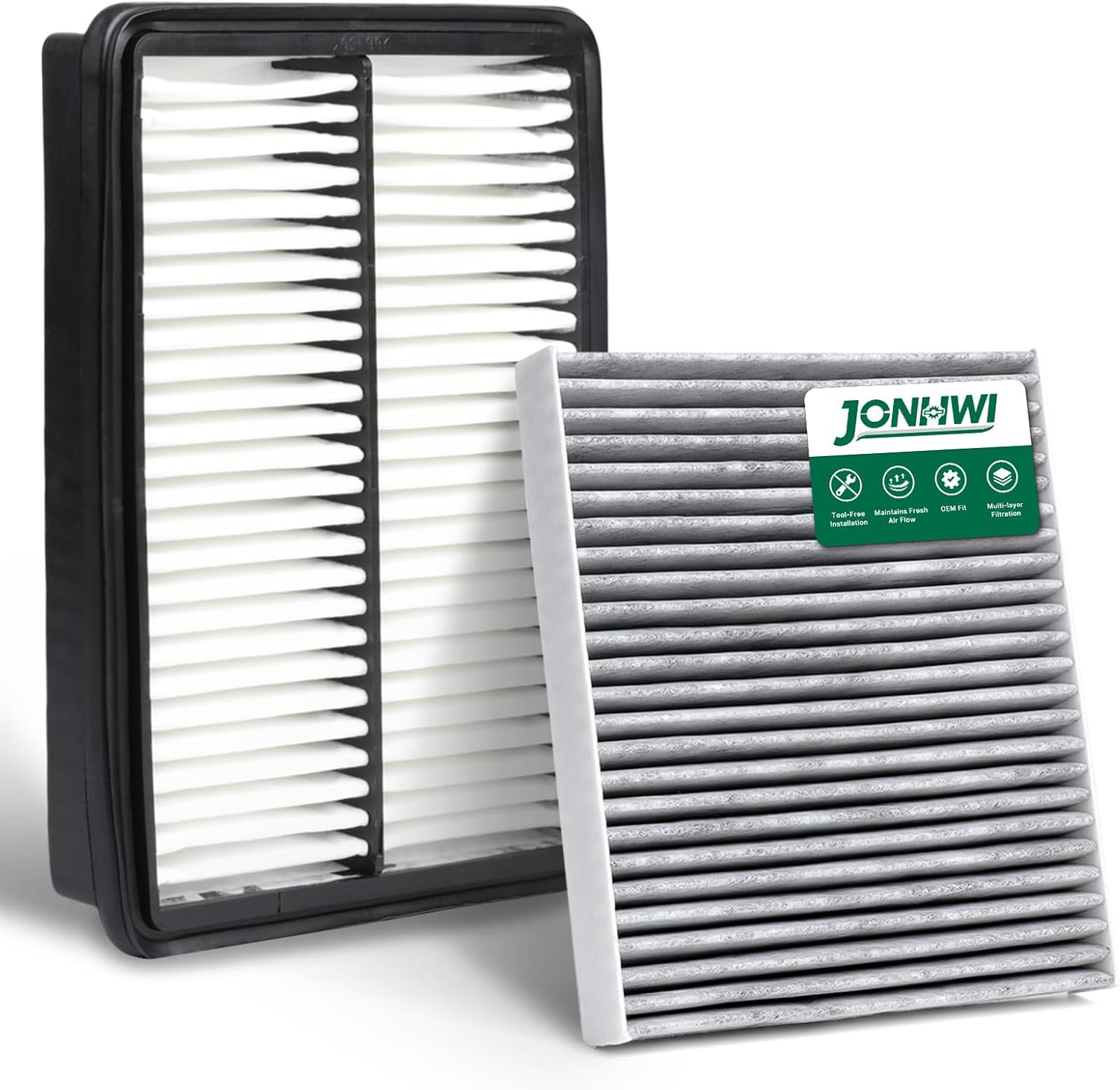 Cabin & Engine Air Filter Set for 2005-2009 HYUNDAI TUCSON 2.0L&2.7L, 2005-2010 KIA SPORTAGE 2.0L&2.7L, Replace CF10709 CA10086 28113-08000
