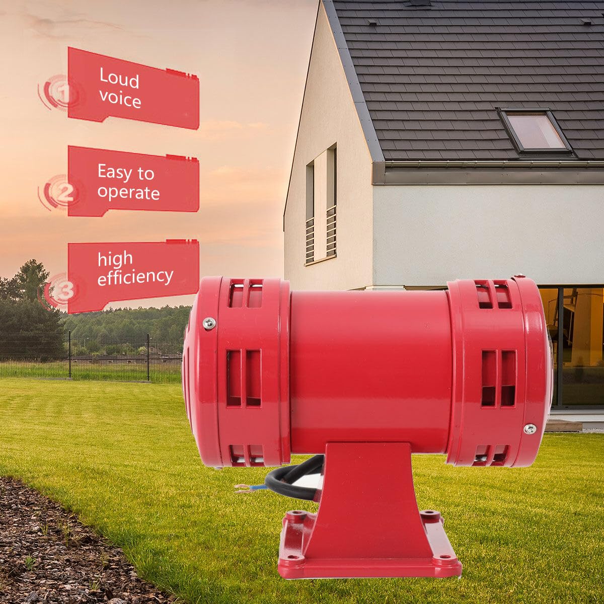 SUDEG Air Raid Siren,110V Siren Alarm 120dB,Industry Electric Motor Driven Siren,Emergency Safety Siren,Super Loud Siren Alarm for Ships/Mines/Reservoirs /Airports,1000rev/sec