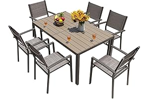 Homall 7 Pieces Patio Dining Set
