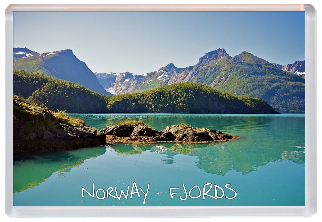 Baked Bean Store Multicolor Norway - Fjords - 96 X 67Mm Jumbo Fridge Magnet