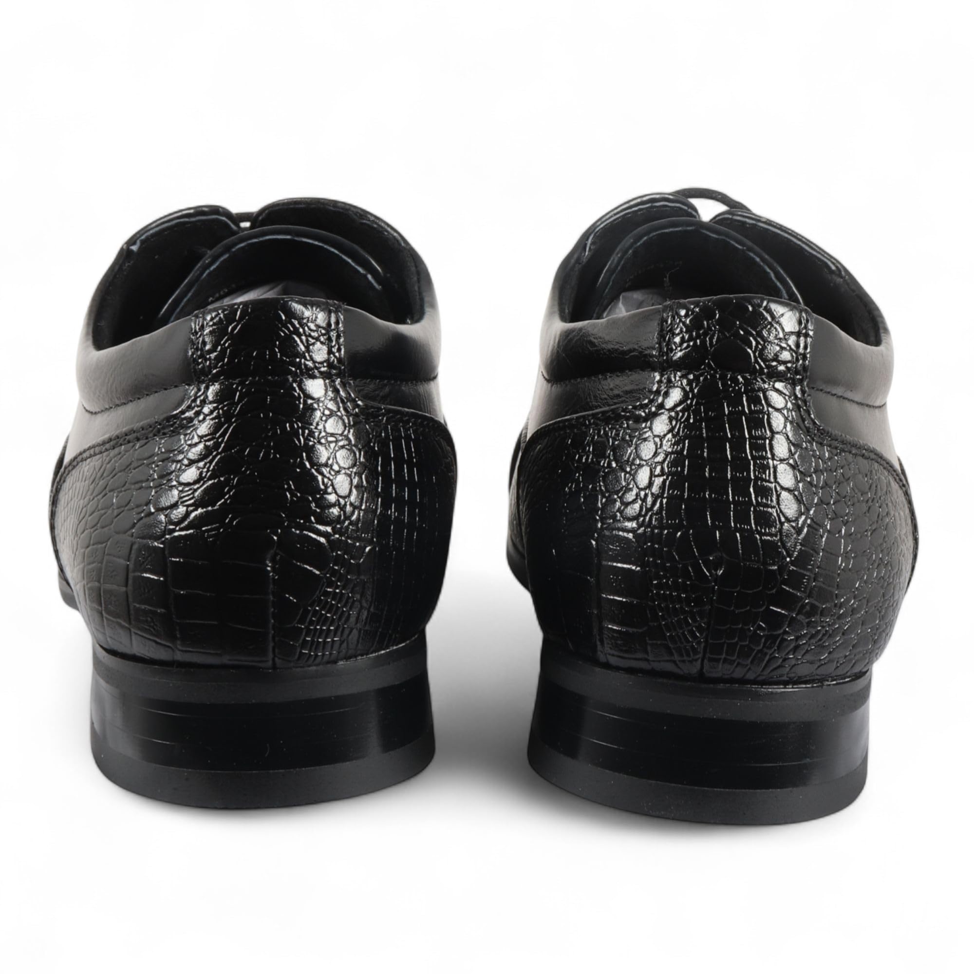 Scarpe Eleganti Stringate Classiche Brogue da Uomo Dolcetto, Colore Nero.