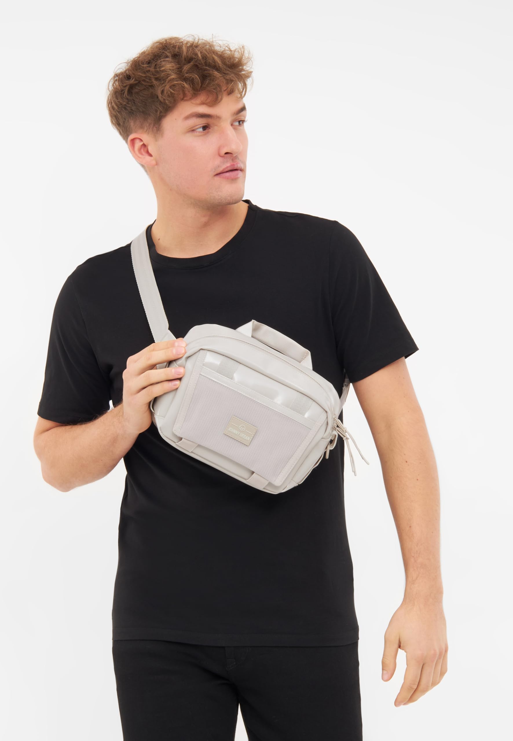Johnny Urban Borsa da Manubrio Bici Donna Uomo Beige - Nelson - 2 in 1 Borsa da Bici e Borsa a Tracolla - 4 Litri - Borsetta per Manubrio Anteriore - Idrorepellente